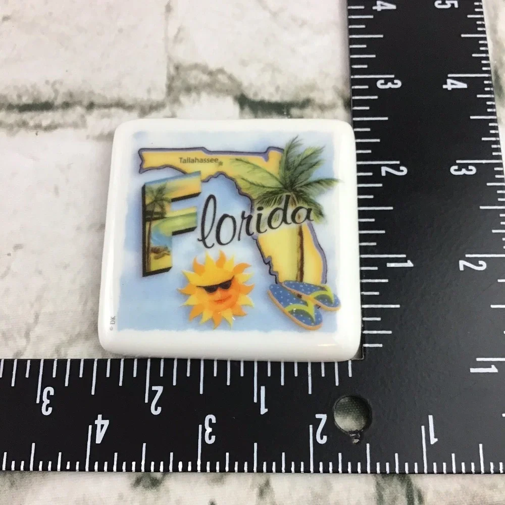 Tallahassee‎ Florida Refrigerator Magnet Heavy Tile Travel Souvenir Collectible